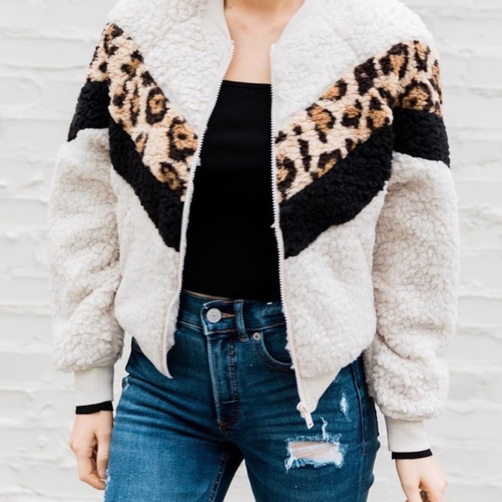 Express Sherpa puffer jacket